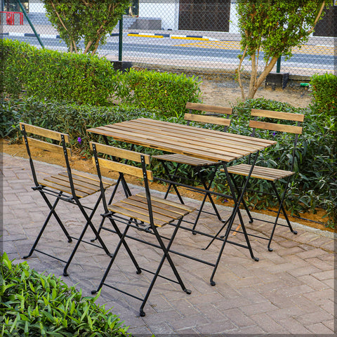 طقم طاولة وكراسي بيسترو مكون من 5 قطع