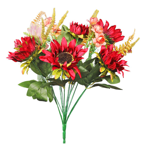 sunflower with leaves