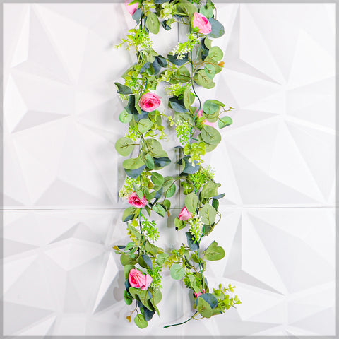 Artificial Eucalyptus Rose Garland