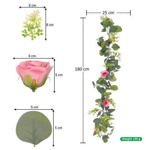 Decorative Rose Eucalyptus Garland