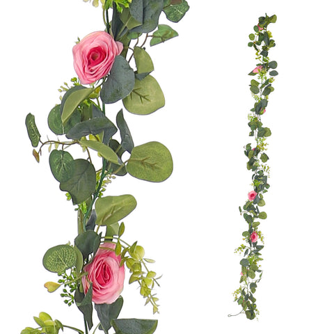 Faux Eucalyptus with Roses
