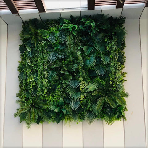 Lush Green Wall Art with Colorful Accents for display purposes only (non-sale)