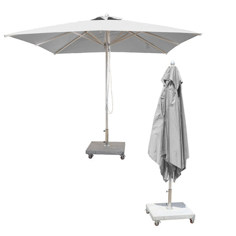 Square Umbrella with 100kg Marble Base
