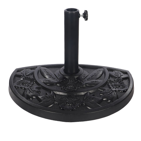 Half round parasol base