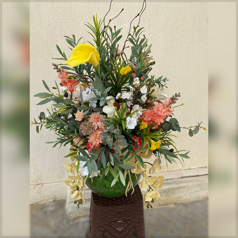Elegant Floral Arrangement in Modern Vases for display purposes only (non-sale)