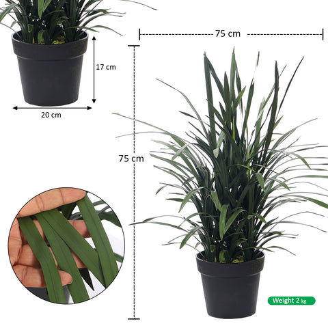 Potted Artificial Grass Plant 75cm Tall