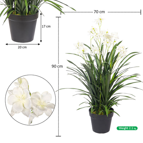 Artificial Allium Grass Plant With Fake Flower