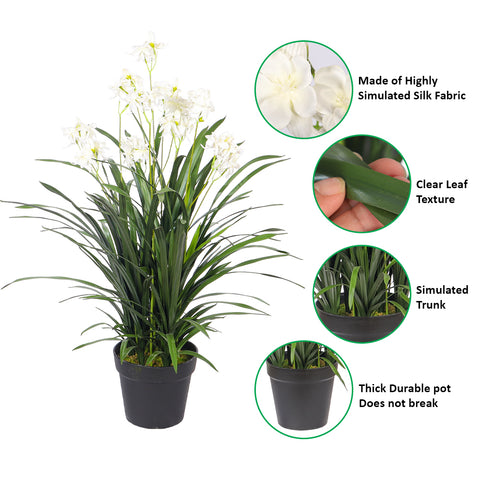 Artificial Allium Grass Plant With Fake Flower