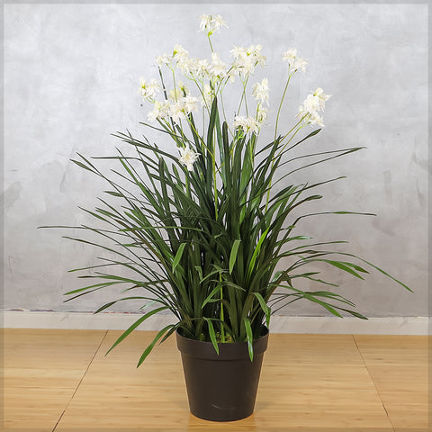 Artificial Allium Grass Plant With Fake Flower