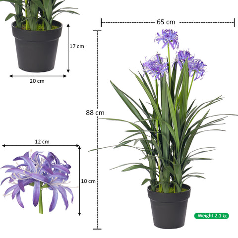 Artificial Agapanthus Plant 88cm Tall