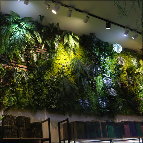 Tropical themed wall decoration backdrop