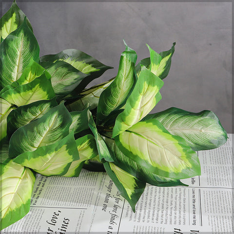 Artificial Green Leaves Bunch(without vase)