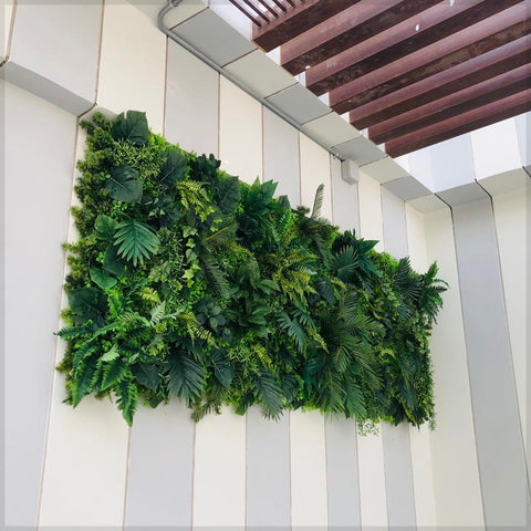 Lush Green Wall Art with Colorful Accents for display purposes only (non-sale)