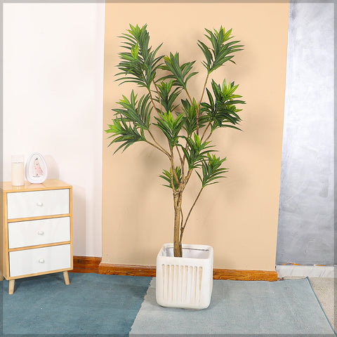 Artificial Potted Dracaena Reflexa(with black nursery pot)