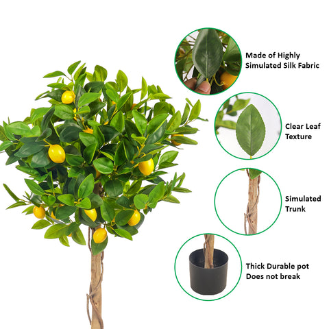 Fake citrus tree for home