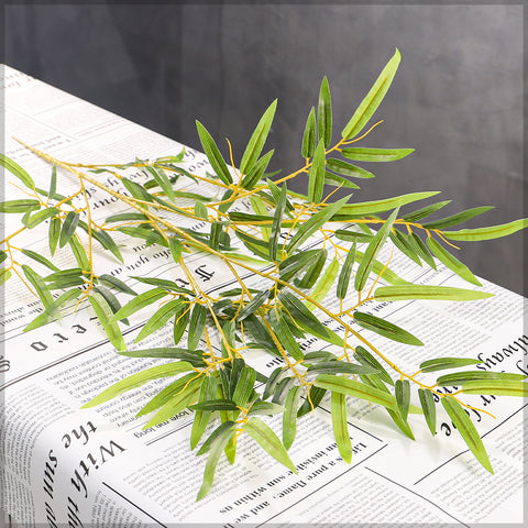 Faux bamboo greenery
