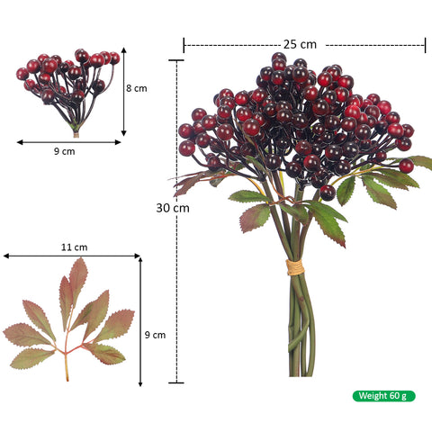 Artificial Berry Balls in Single Bunch(without vase)
