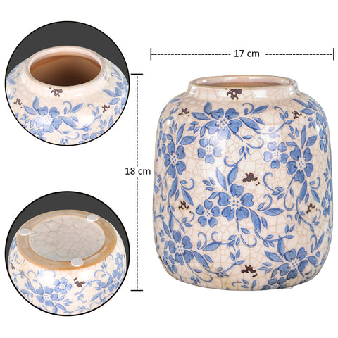 vintage ceramic vase with flowers