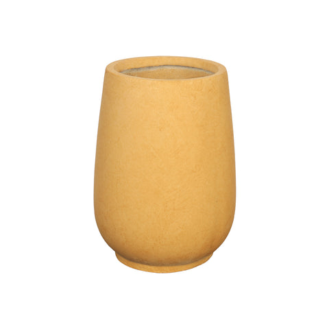 Brown concrete planter