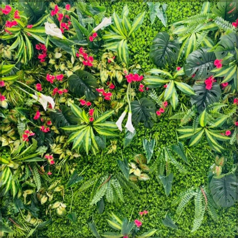 Decorative tropical wall for interiors