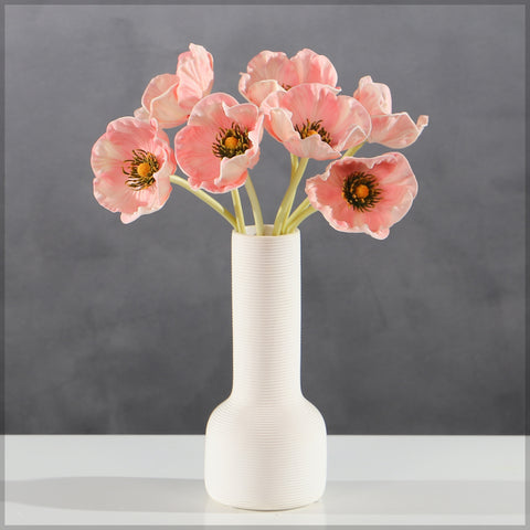 Single Bunch Fake Poppy Flowers(without vase)