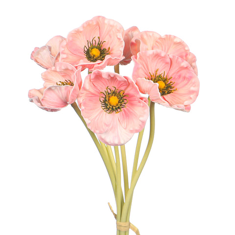 Single Bunch Fake Poppy Flowers(without vase)