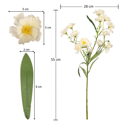 Artificial Carnation Flower Single Stem(without vase)