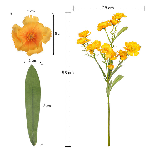 Artificial Carnation Flower Single Stem(without vase)