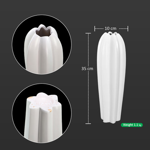 Large white ceramic vase