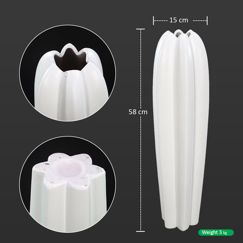 White ceramic vase tall