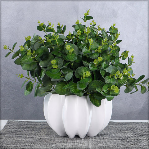 White pumpkin style vase
