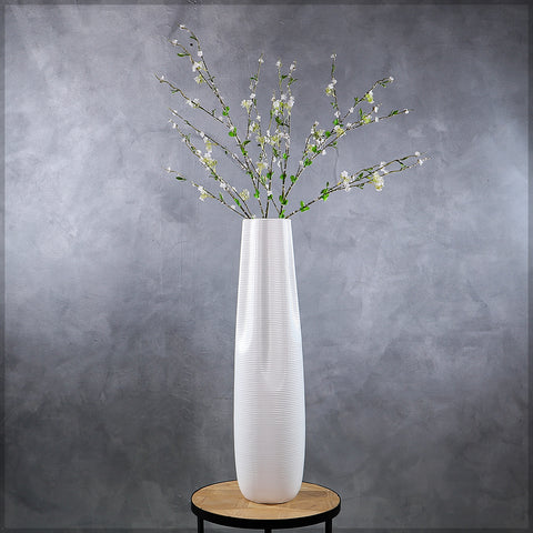 Tall white modern vase