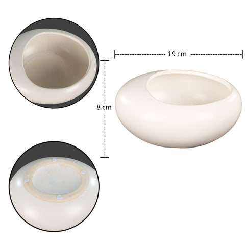 Oval shaped ceramic pot