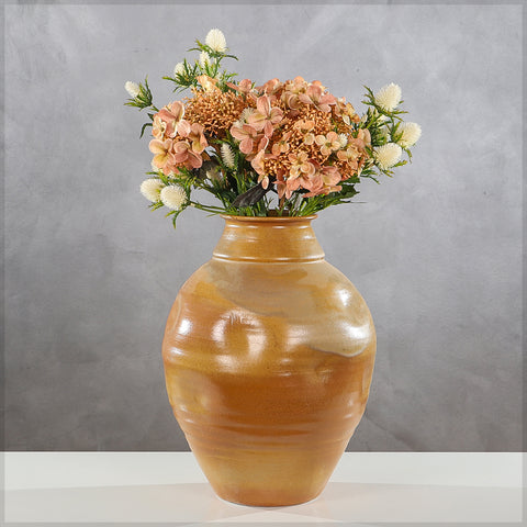 Terracotta Colored Ceramic Vase