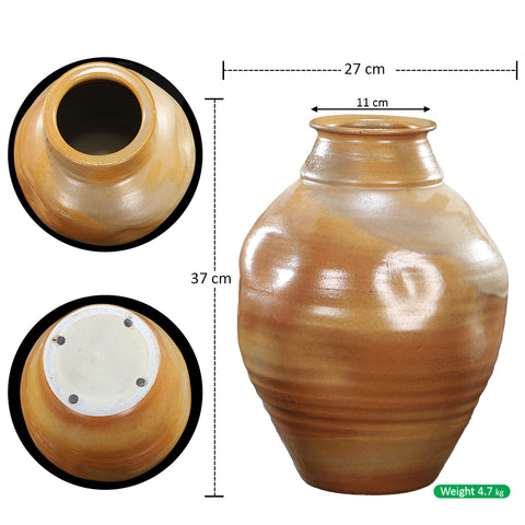 Terracotta Colored Ceramic Vase
