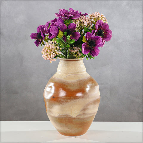 Terracotta Colored Ceramic Vase