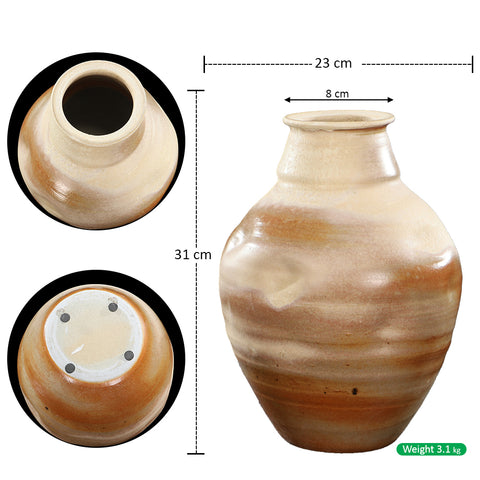 Terracotta Colored Ceramic Vase