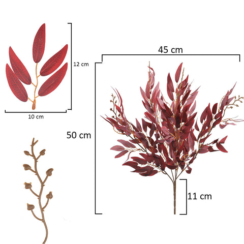 Artificial Willow Leaves Single Bunch(without vase)