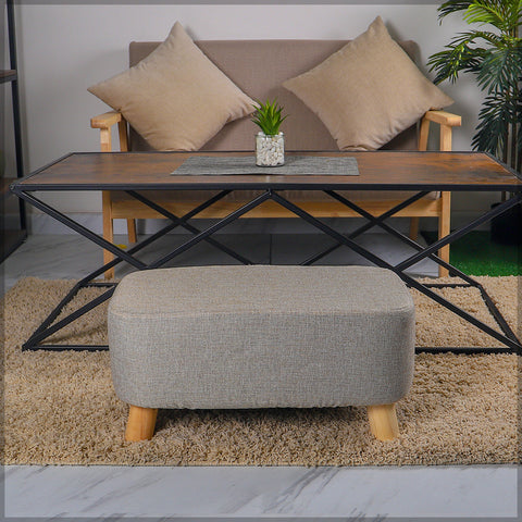 Solid Wood Legs Footstool