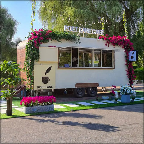 Outdoor cafe decoration