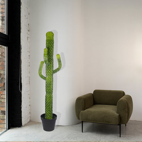 Faux Desert Cacti Plant(with black nursery pot)