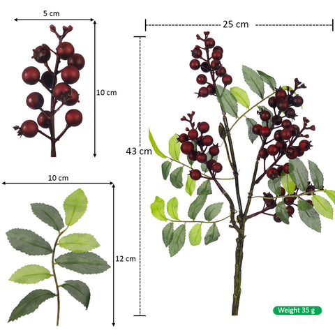 Artificial berry stem