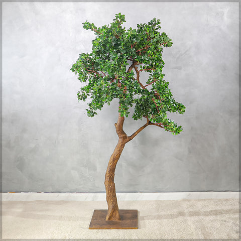 Decorative Faux Bonsai Plant(with black nursery pot)