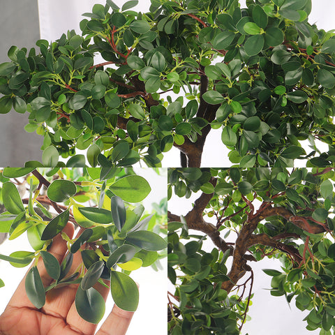 Decorative Faux Bonsai Plant(with black nursery pot)