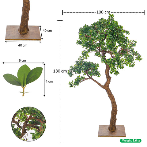 Decorative Faux Bonsai Plant(with black nursery pot)