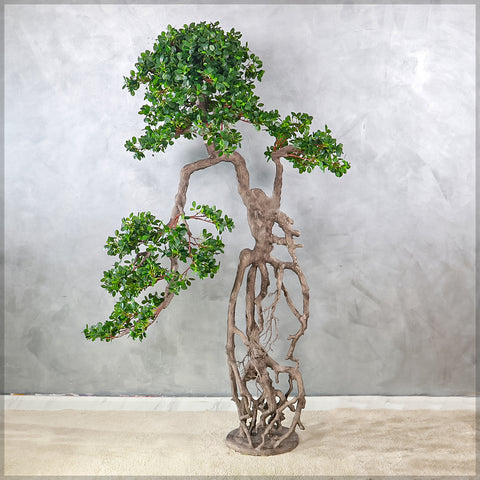 Decorative Faux Bonsai Plant(with black nursery pot)