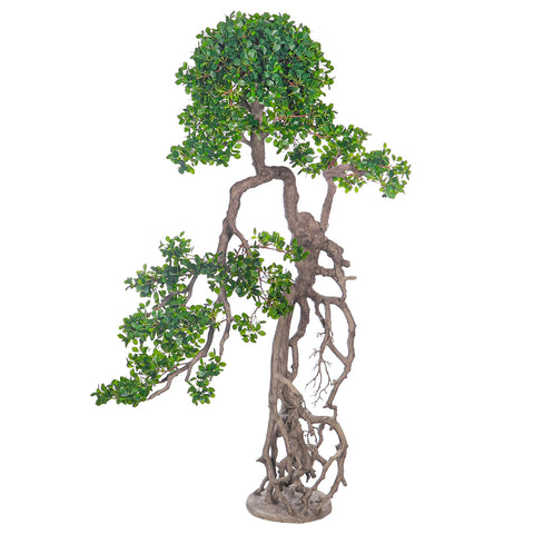 Decorative Faux Bonsai Plant(with black nursery pot)