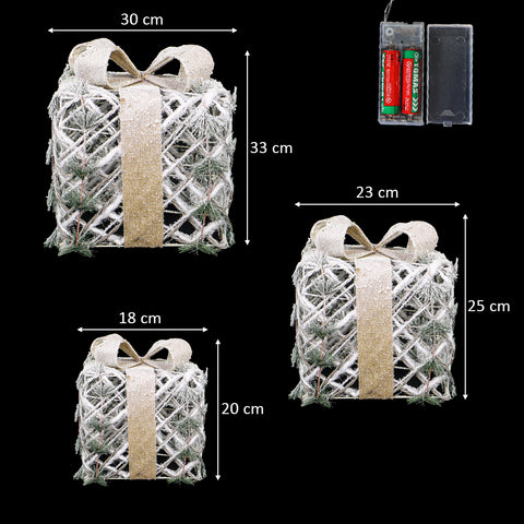 Decorative Christmas Giftbox Set of 3