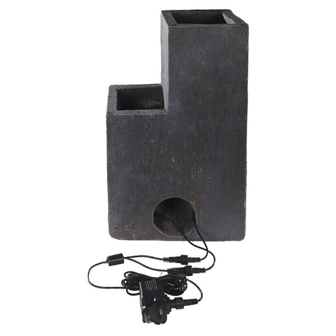outdoor lighted plant pots