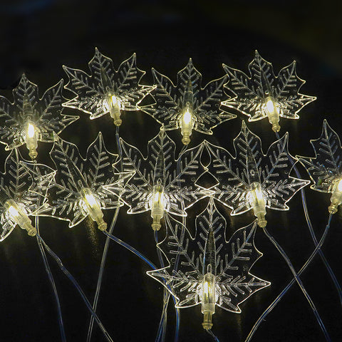 Hanging maple leaf pendant light